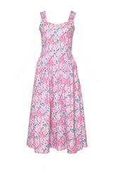 Edith Dress in Pink Sketched Flower