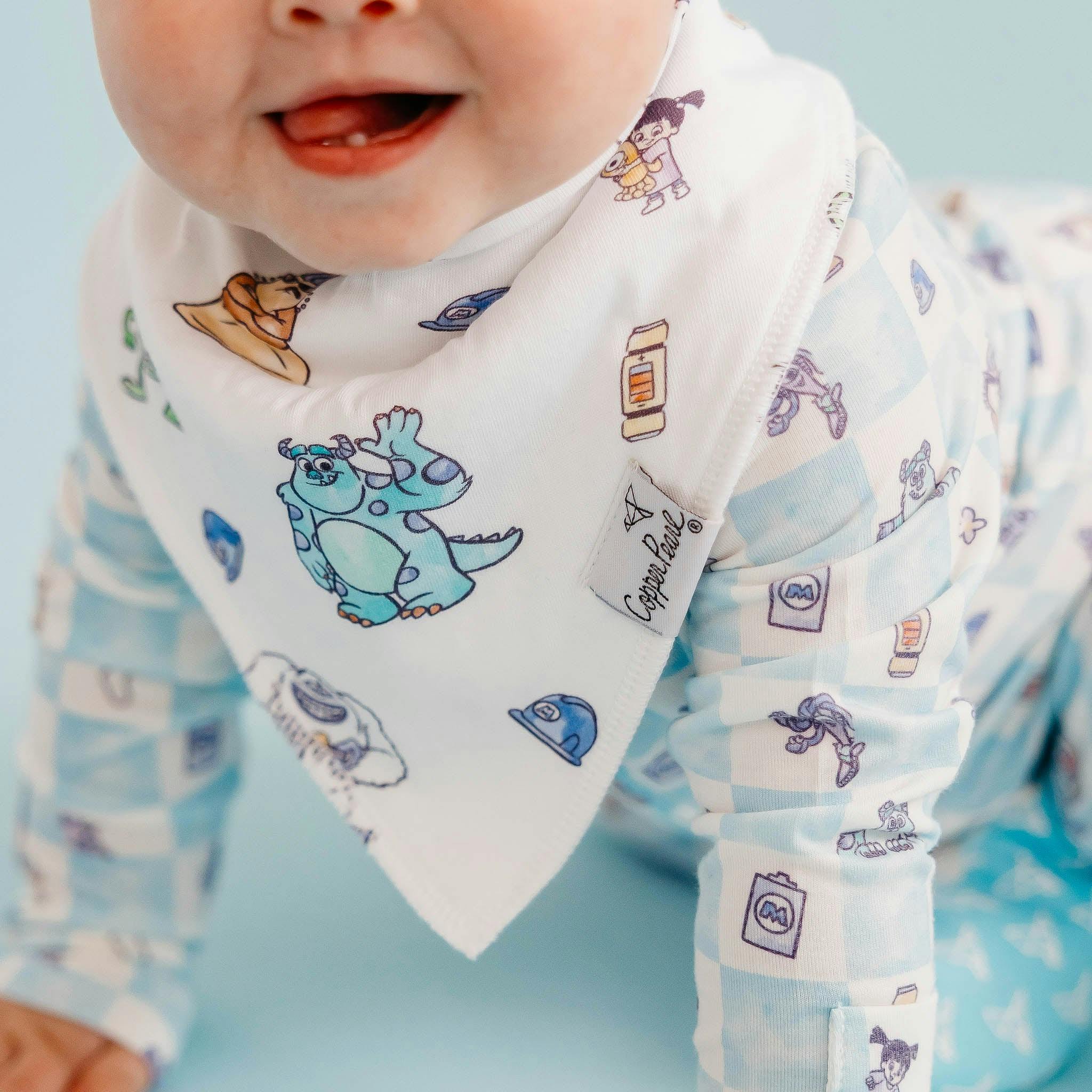 4 Pack Baby Bandana Bibs - Monsters, Inc. Medley