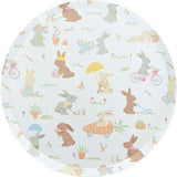 Bunnies In The Garden Large Round Plates