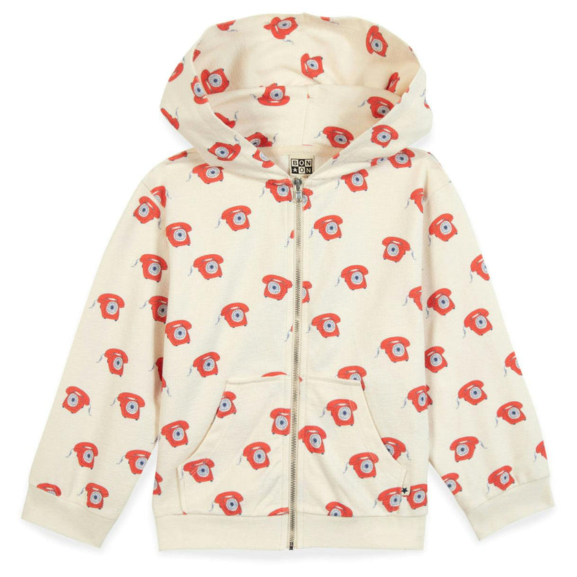 BONTON Retro Phone Hoodie - Red