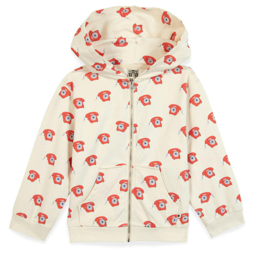 BONTON Retro Phone Hoodie - Red
