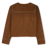 ZADIG & VOLTAIRE Faux Suede Cowgirl Jacket - Nuthatch