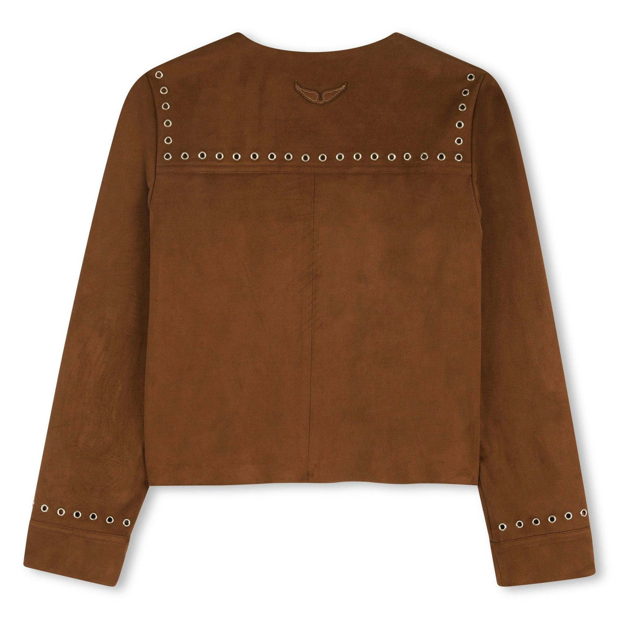 ZADIG & VOLTAIRE Faux Suede Cowgirl Jacket - Nuthatch