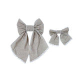 Ashlyn Linen Petite Hair Bow