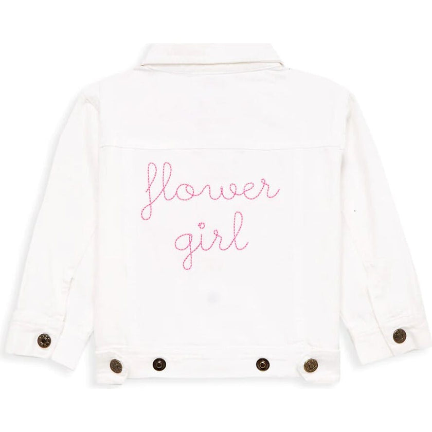 flower girl White Denim Jacket