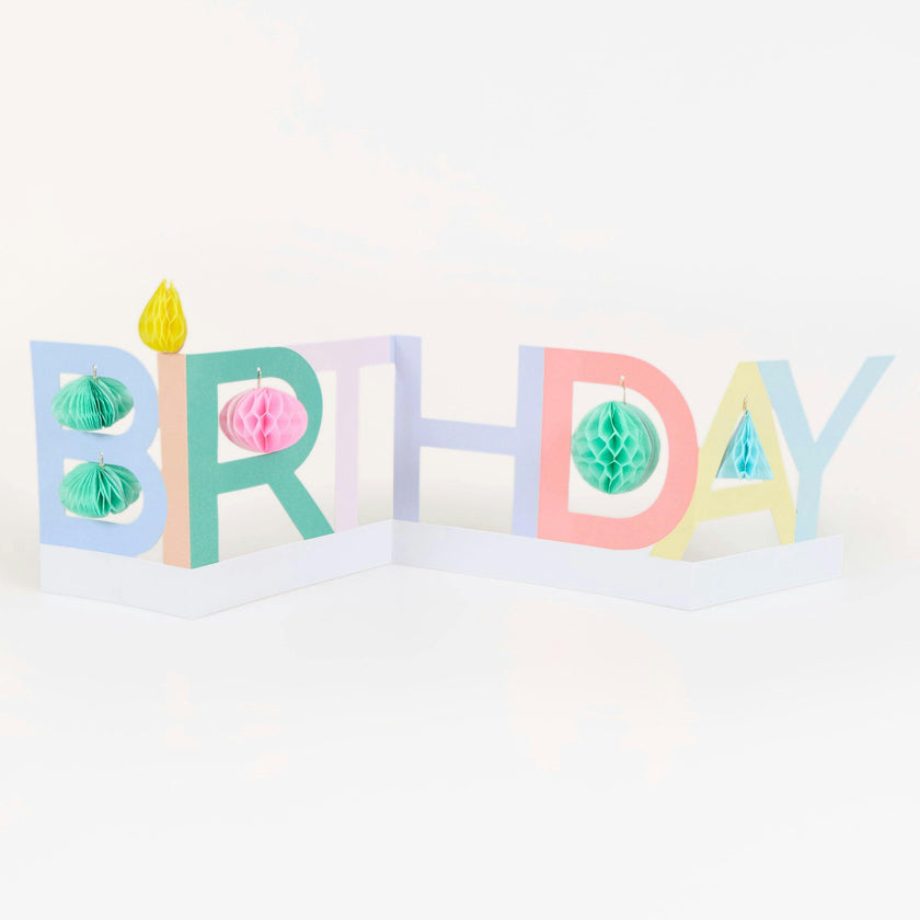 Honeycomb Birthday Concertina Card