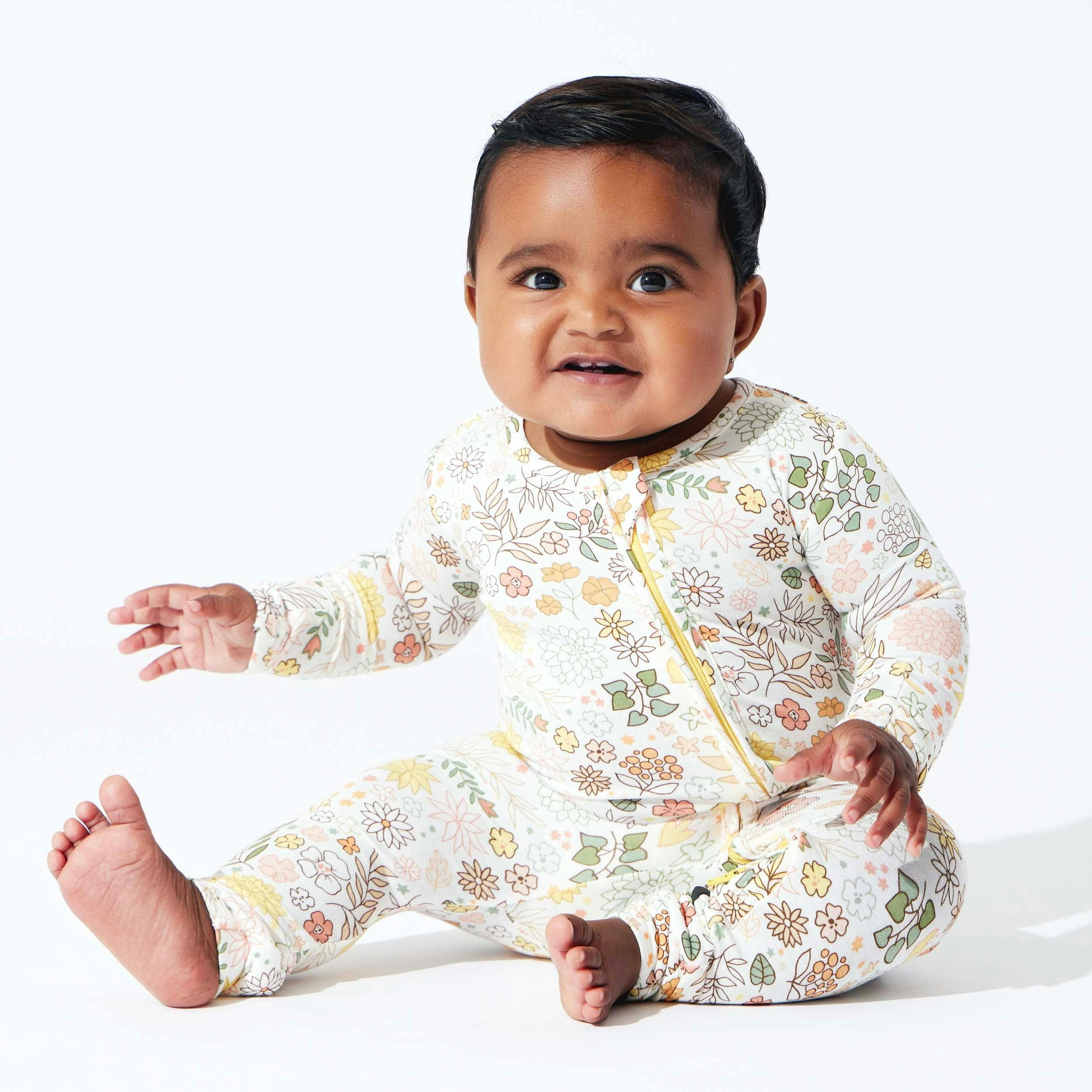 Fall Floral Bamboo Convertible Footie