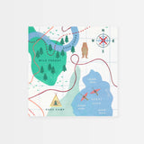 Outdoor Adventures Map Large Napkins