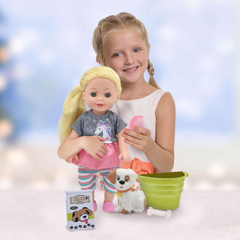 Lil Tots: 14" Talking Pet Grooming Playset - Doll