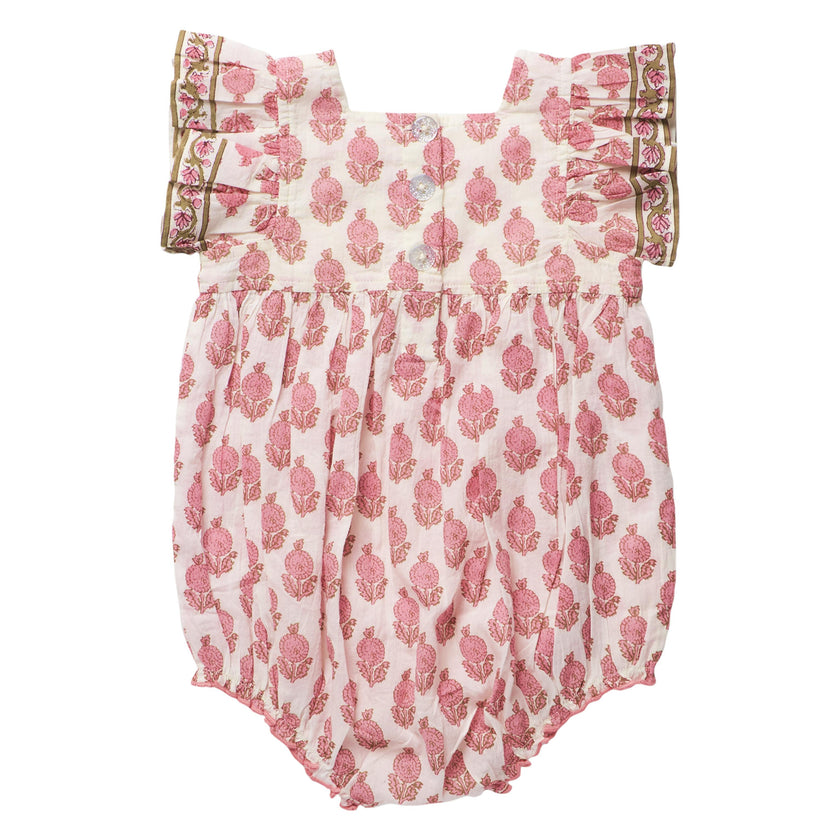 Baby Girls Elsie Bubble - Pink Dahlia Floral