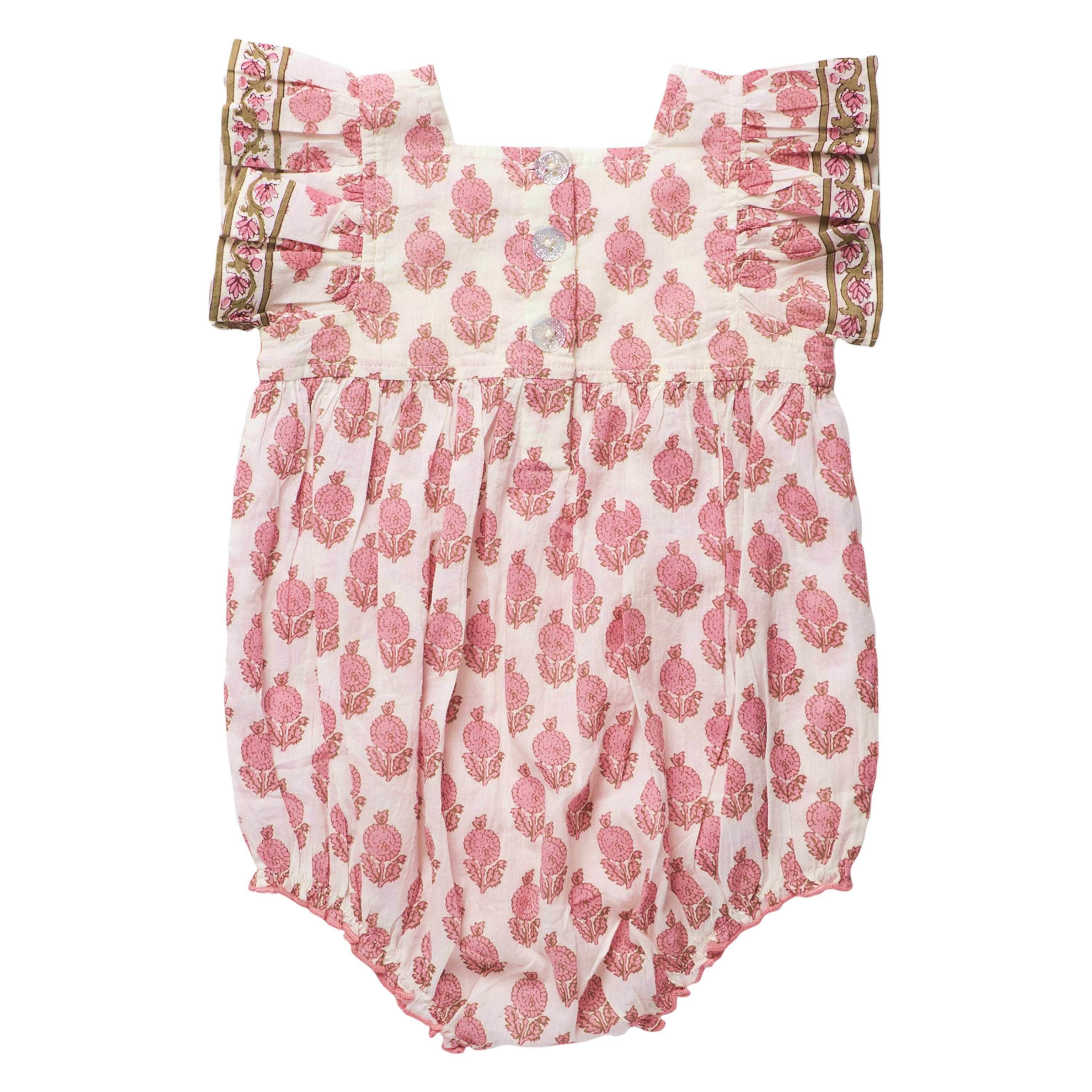 Baby Girls Elsie Bubble - Pink Dahlia Floral