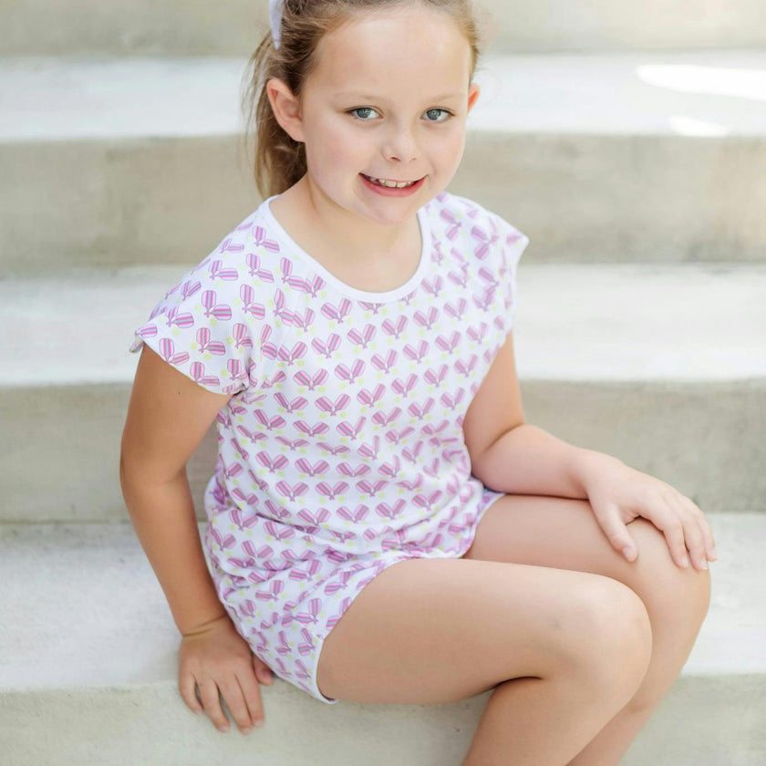 Emery Girls' Short Set - Pickleball Pink