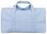 The Duffle Bag in Navy Mini Stripe