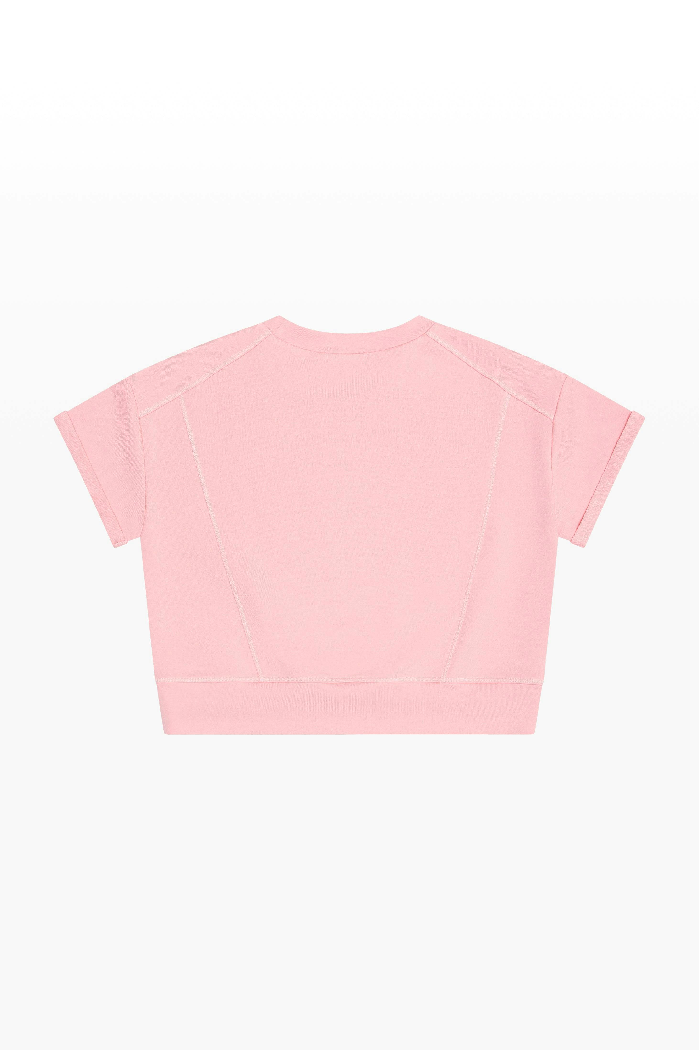 French Terry Rollup Sleeve Waistband Tee