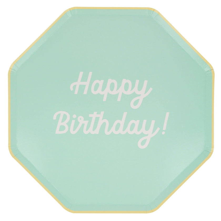 Mixed Happy Birthday Dinner Plates