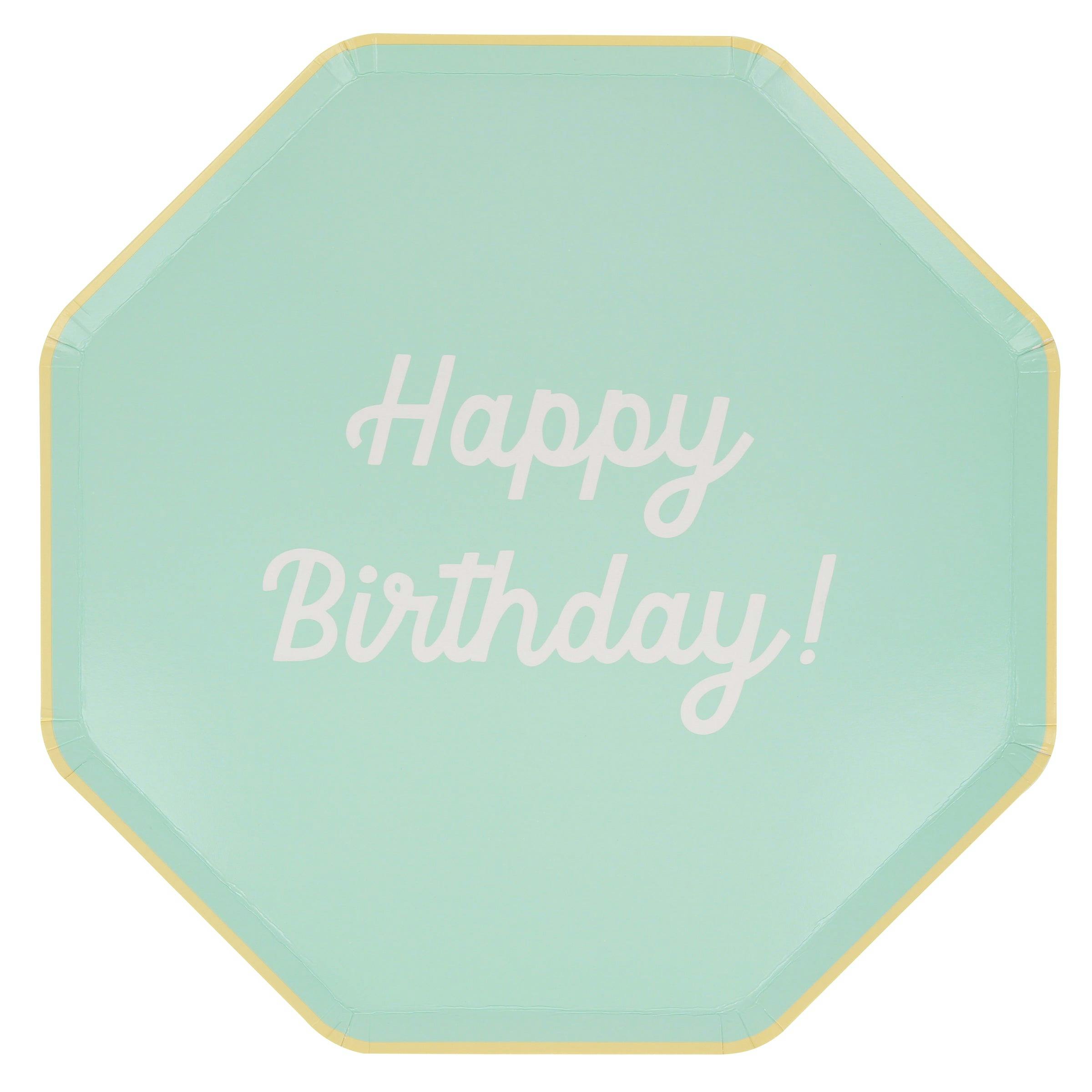 Mixed Happy Birthday Dinner Plates