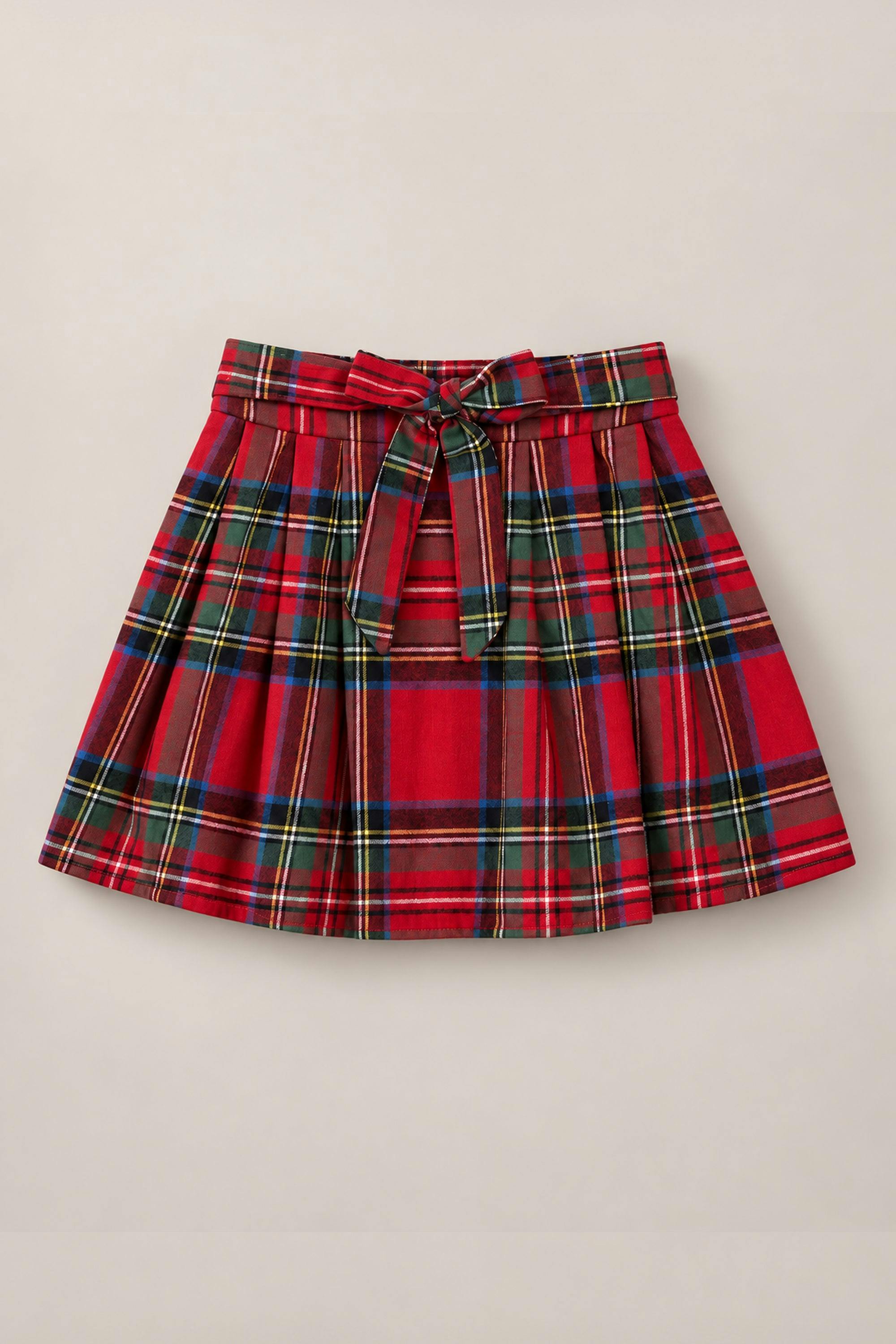 Mini Addison Skort in Holiday Plaid