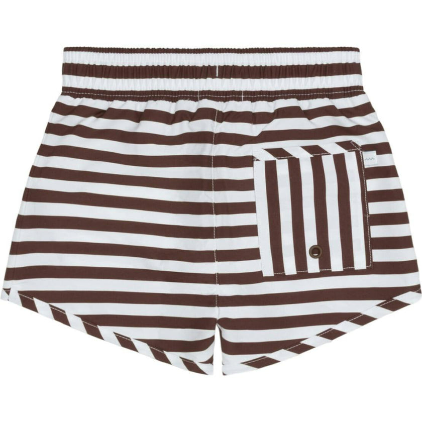 boys cocoa stripe boardie
