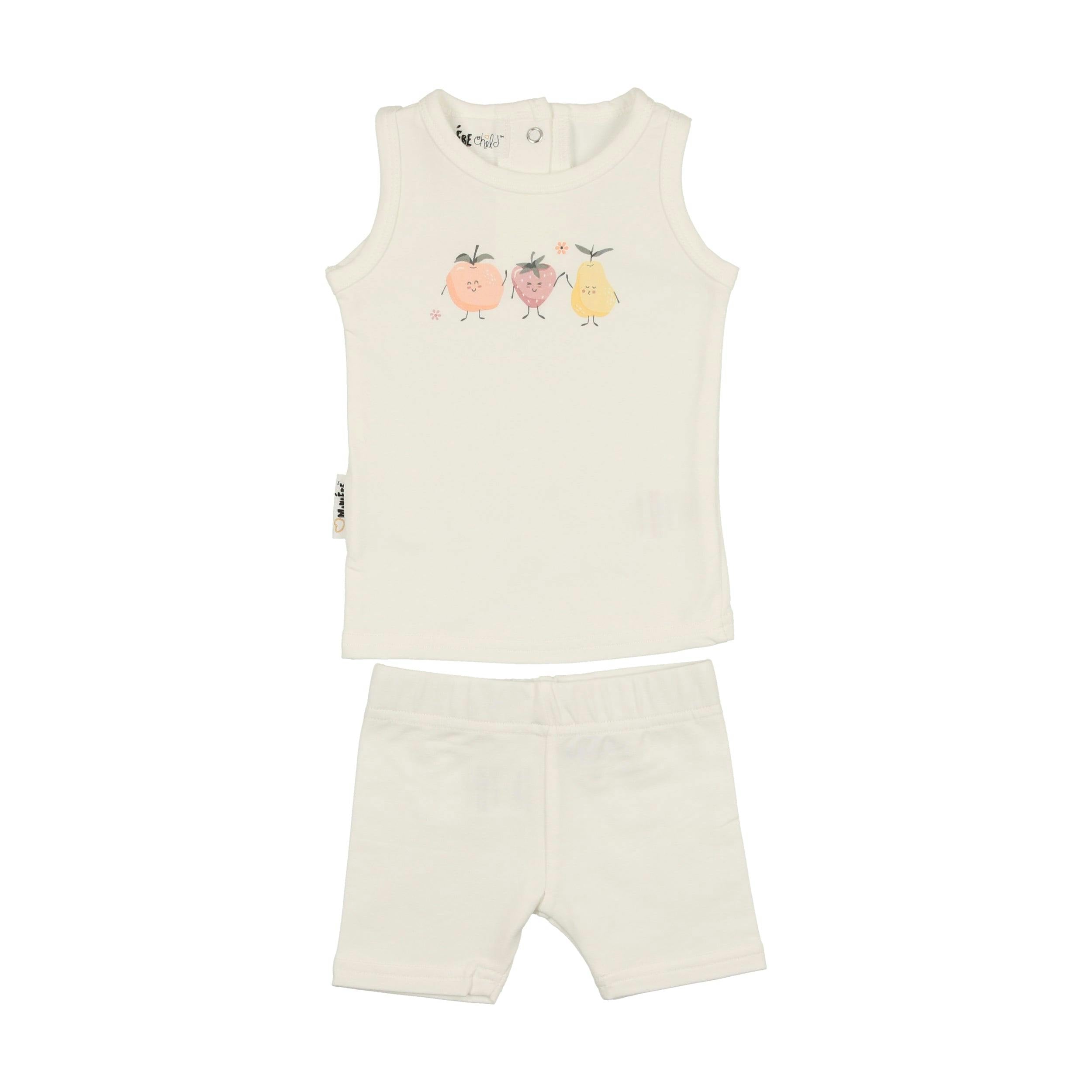 Fruity Friends Print 2-Piece Tank & Short Set