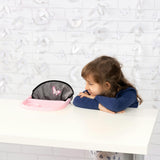 Doll Table Seat: Grey, Pink, Butterfly