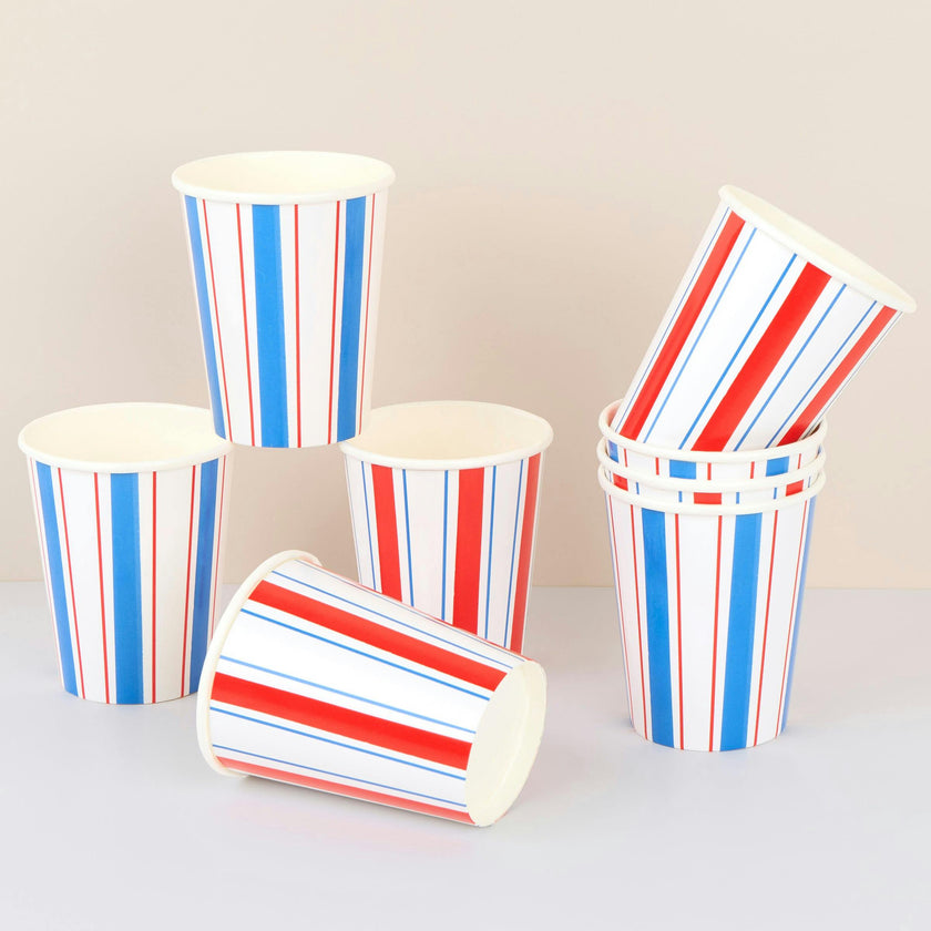 Nautical Striped Cups