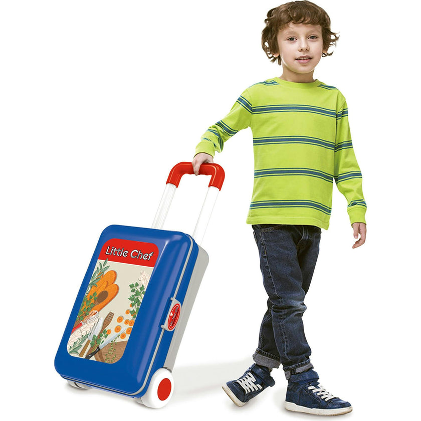 On the Go Carry On Suitcase & Pretend Play Cooking Set