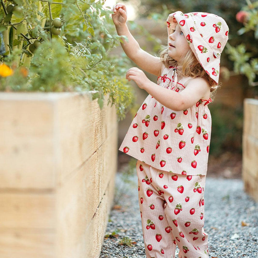 Strawberry Ruffle Tank and Pant Set