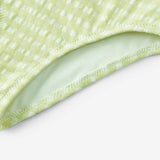 Green Gingham Ruffle Square Neck Swimsuit