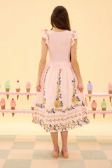 Hattie Dress in Embroidered Spring Floral