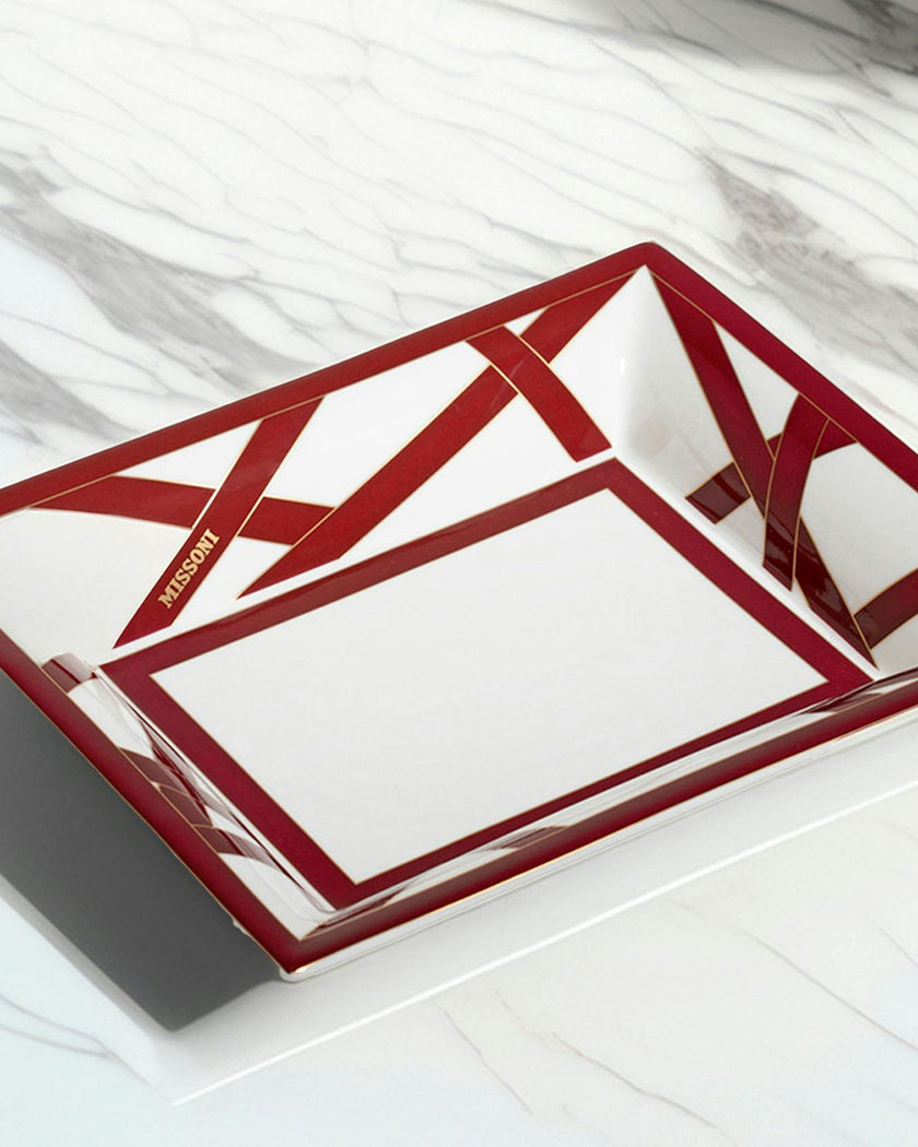 NASTRI BORDEAUX Luxury Box Rectangular Tidy Tray Large - 21,4*17,2 cm