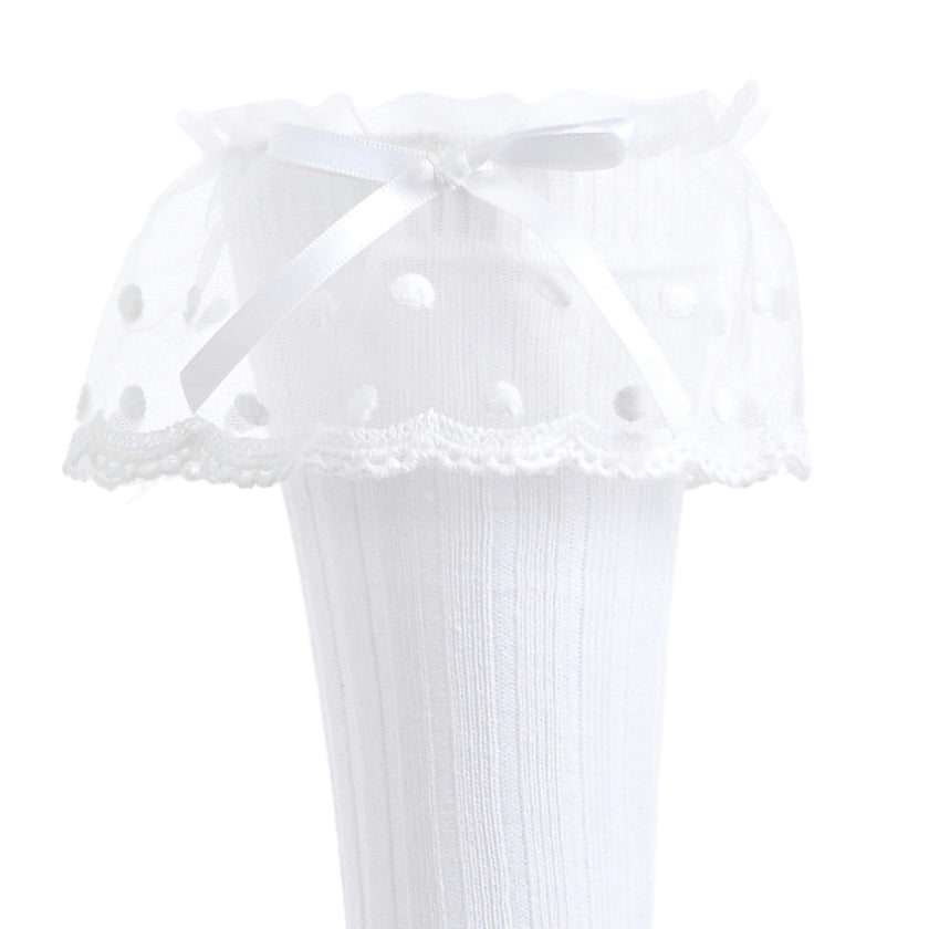 Ankle Skirt Polka Bow Socks