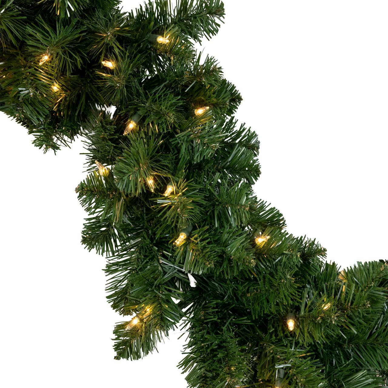 Kurt Adler 9-Foot Prelit Clear Incandescent Vanderbilt Garland