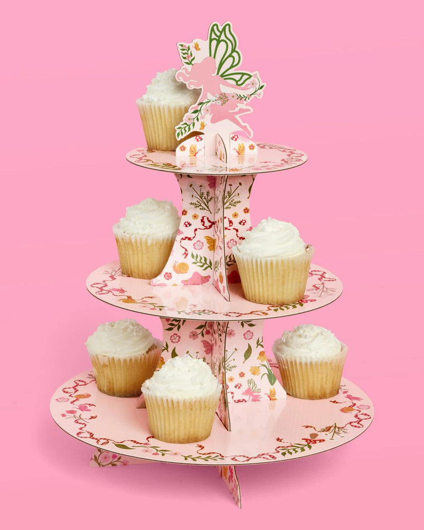 Garden Fairy Cupcake Tower - 3 tiered display