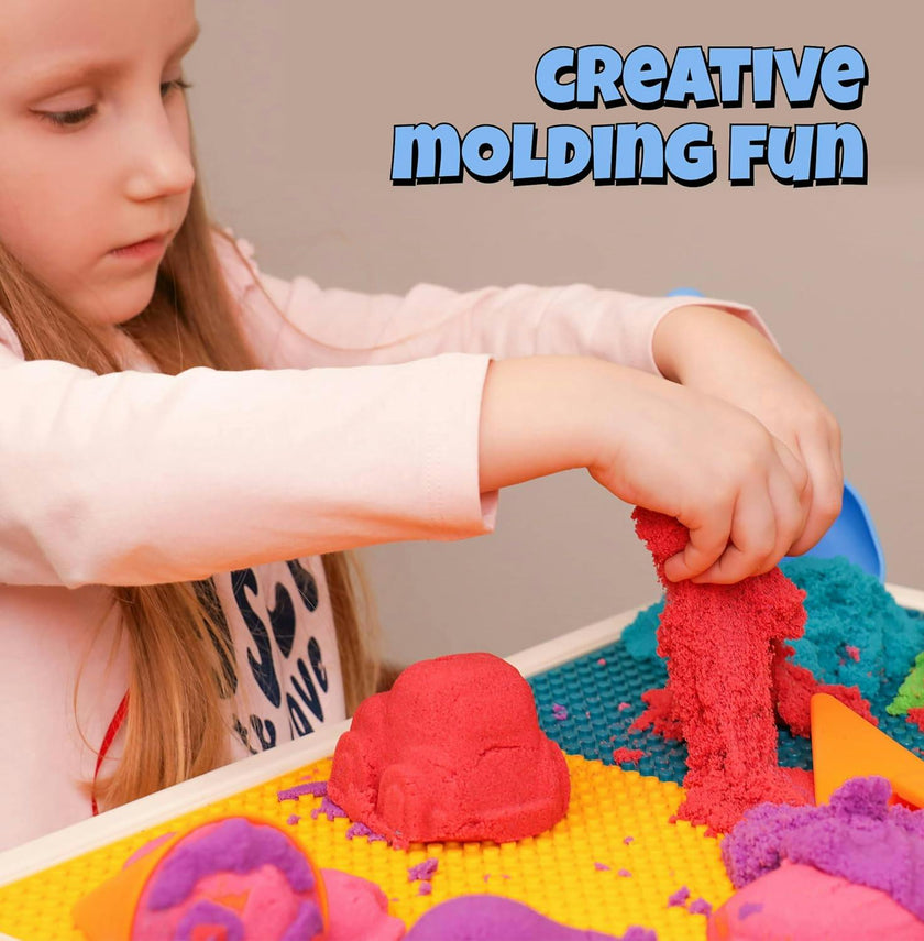 Play Sand Craft Kit Set for Boys & Girls 36p Sensory Bin No Mess Kids Toy