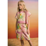 BIRDS PATCHWORK SKIRT BLUSH