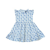 Blue Belle Ruffle Dress