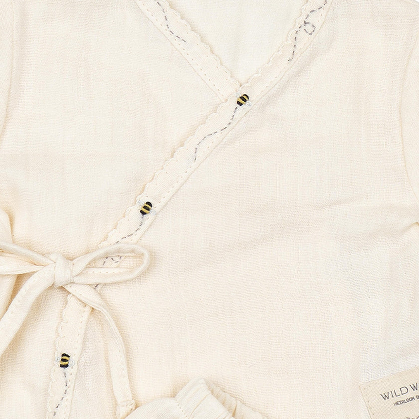 Gauze Three Piece Set, Cream
