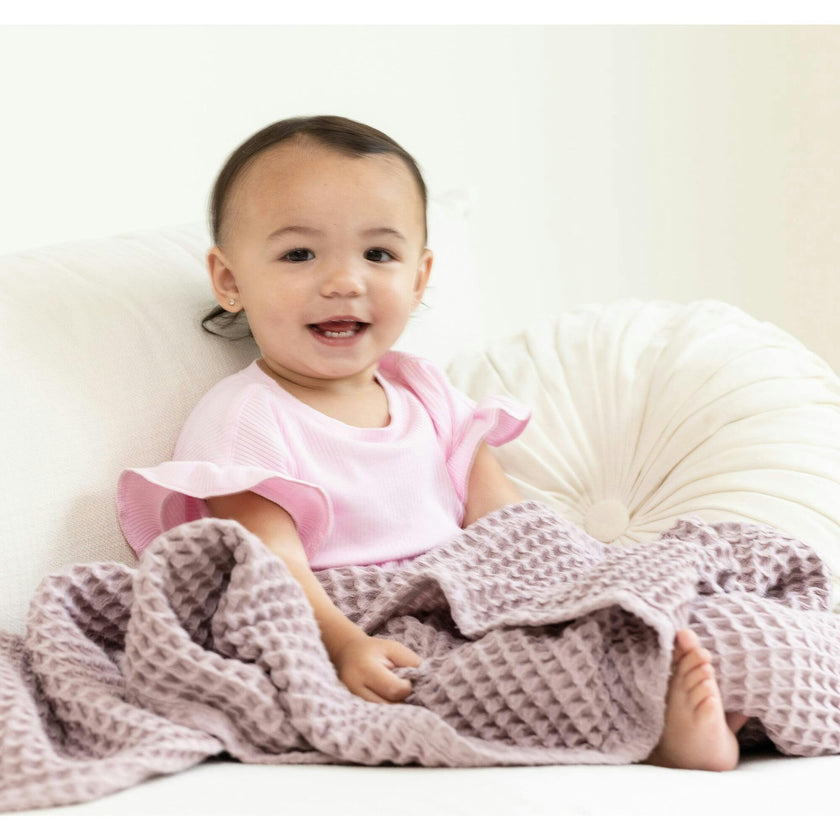 Waffle Baby Blanket Orchid