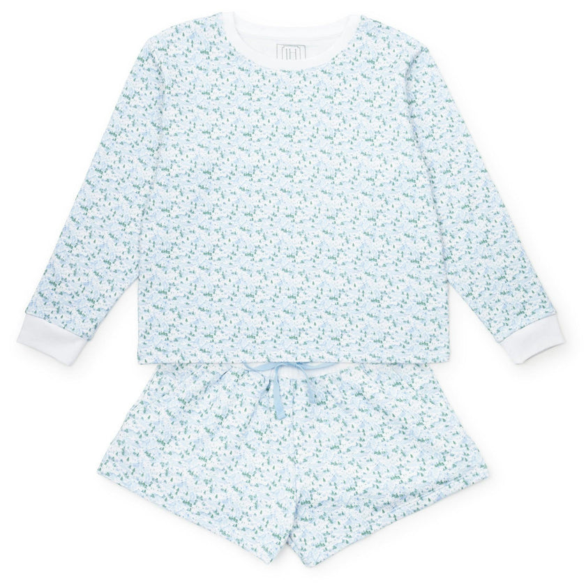 Janann Women's Sweatshirt Short Set SnowCapped Mountains