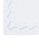Embroidered Crib Sheet - Sky