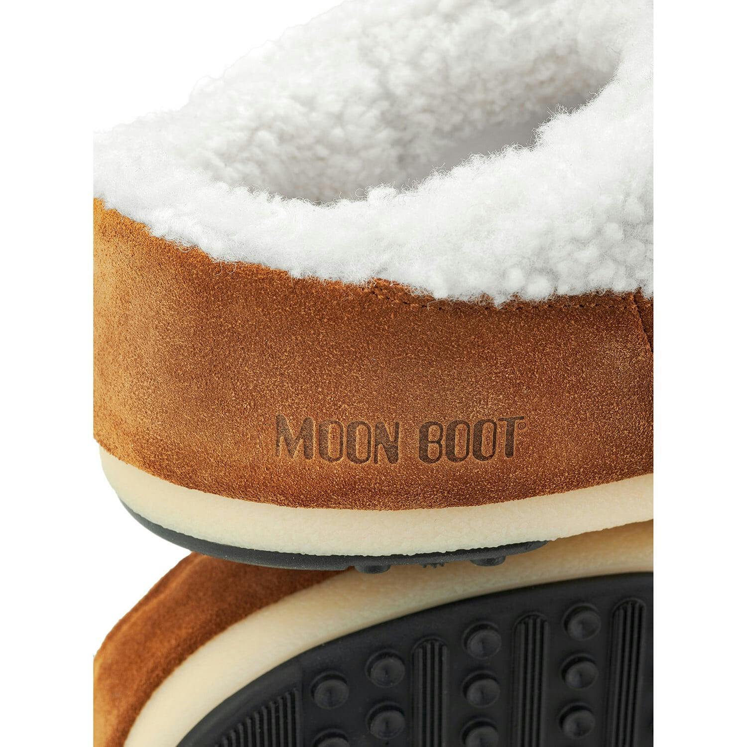 MOON BOOT MULE Shearling Boots - Whiskey