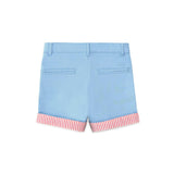 Wyatt Shorts in East Beach Blue with Sconset Stripe Cuffs