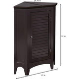 Glancy Wooden Corner Floor Cabinet with Shutter Door