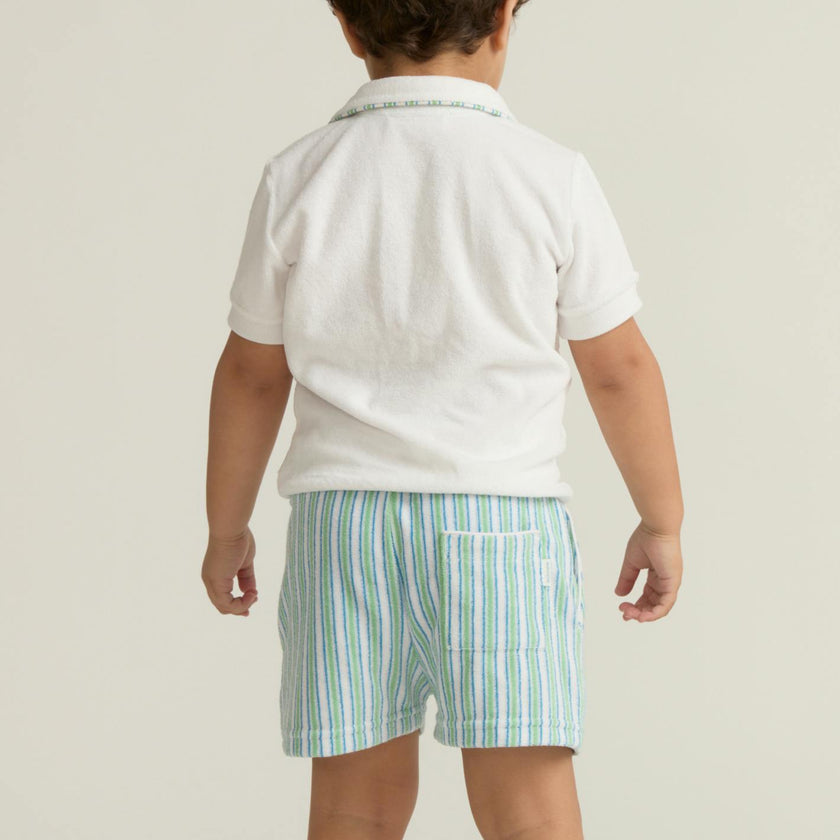 boys tamarin stripe french terry short