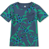 Printed Pocket Tee, Blue