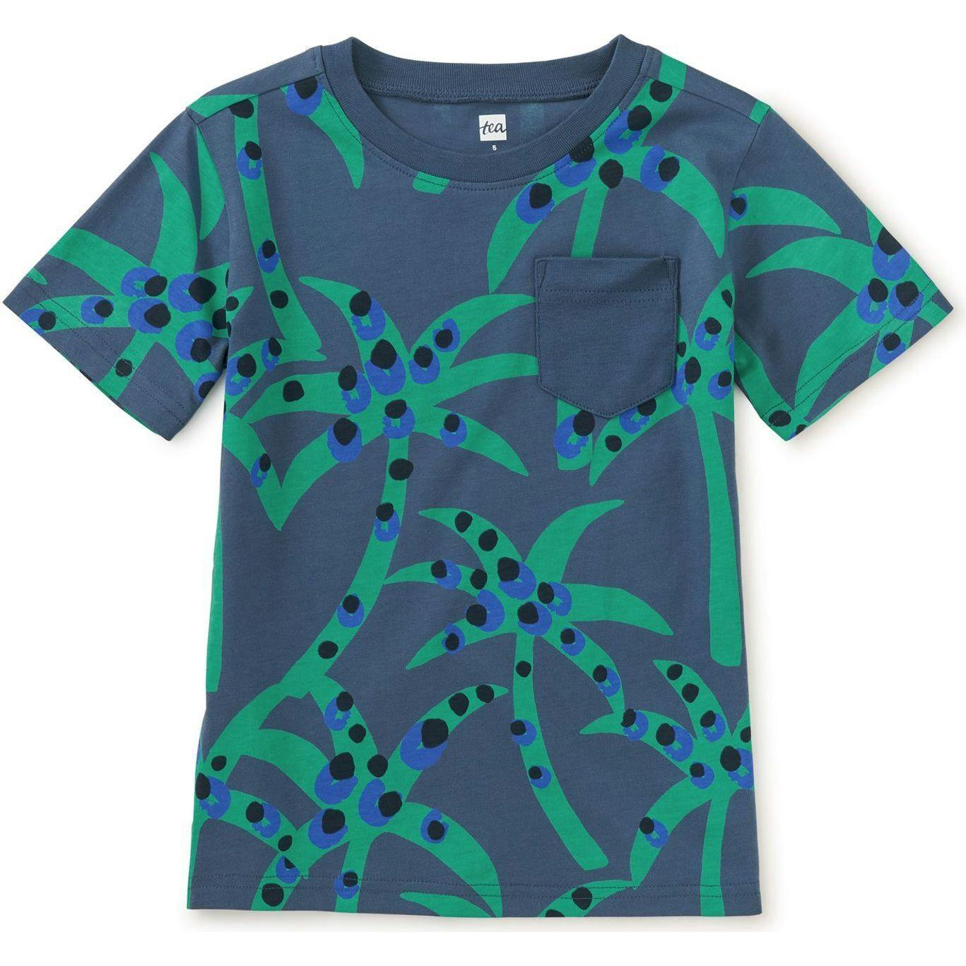 Printed Pocket Tee, Blue