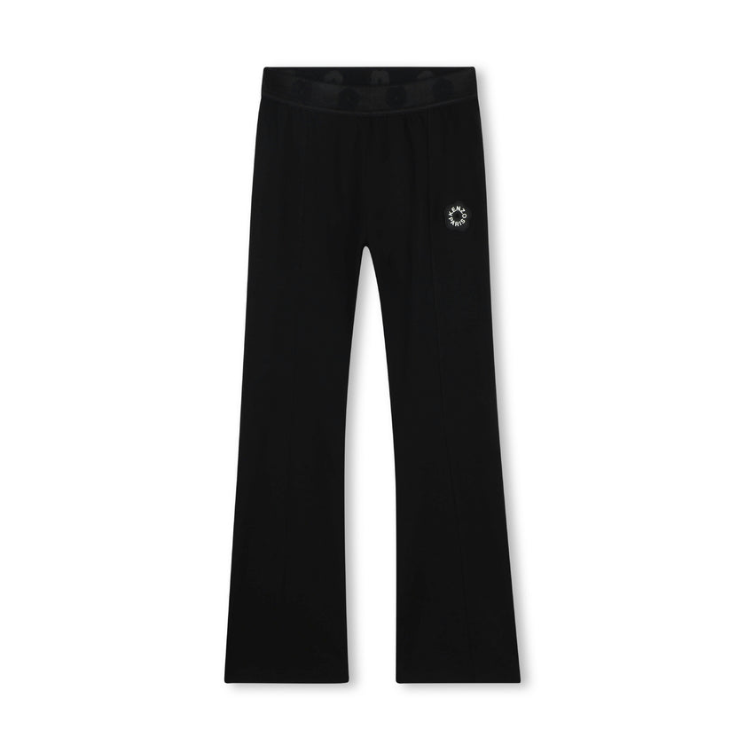 Black Flared Jersey Pants