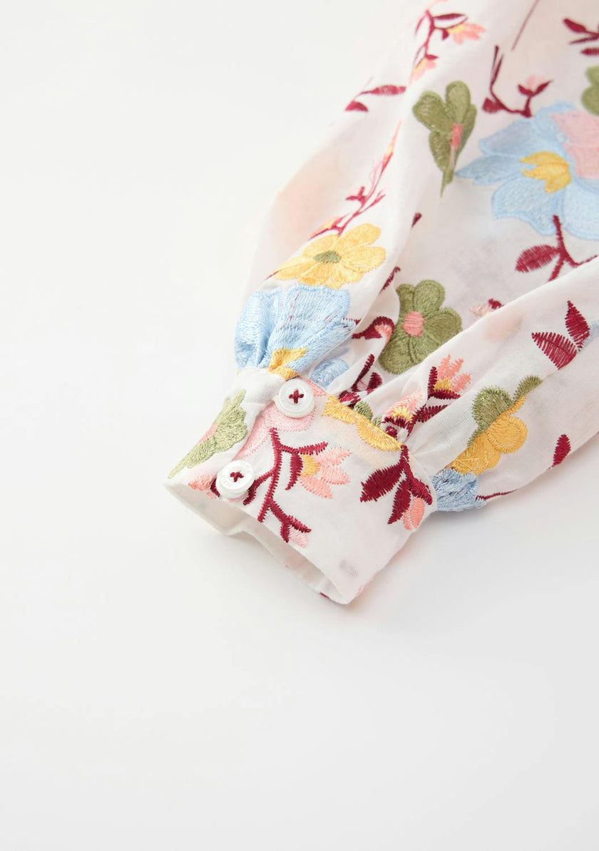 Penelope Cotton Embroidery Mini Dress