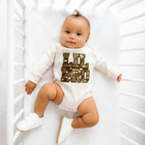 Lil Bro Camo Patch Long Sleeve Romper