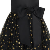 Stella Satin & Gold Star Girls Party Dress